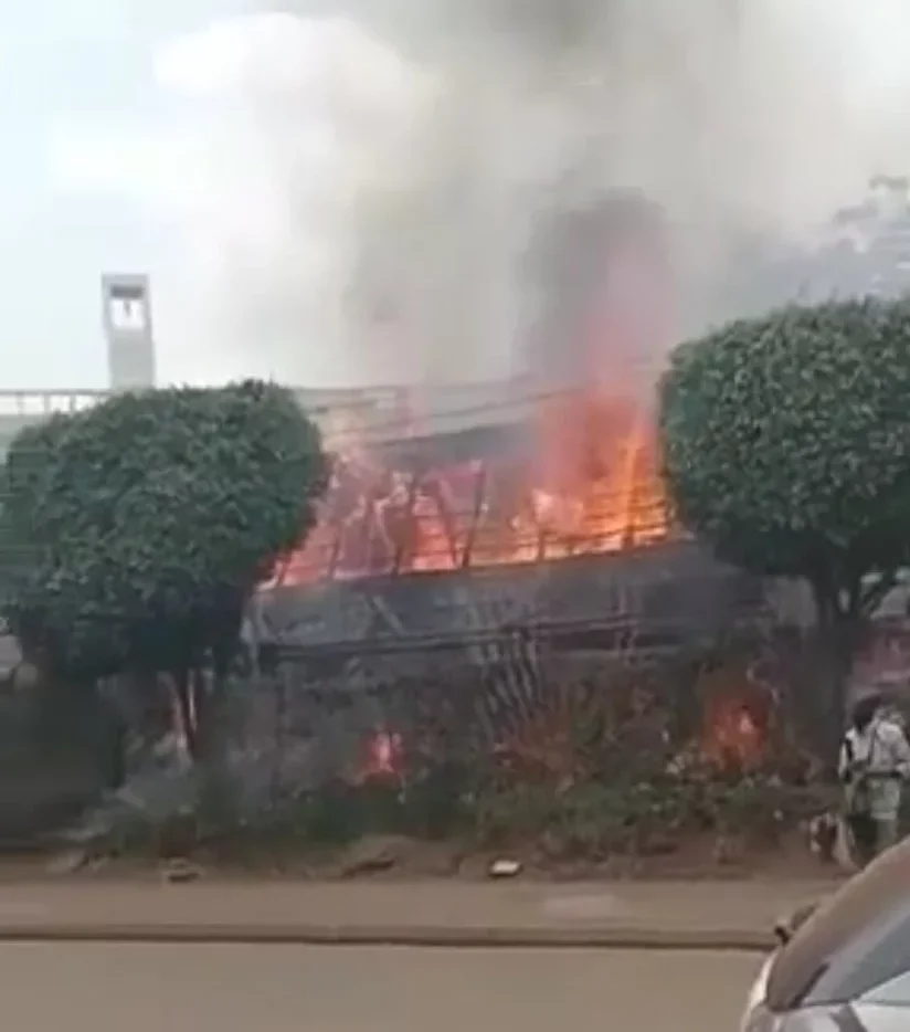 A massive fire guts the National Theatre - destroying properties worth millions of dollars